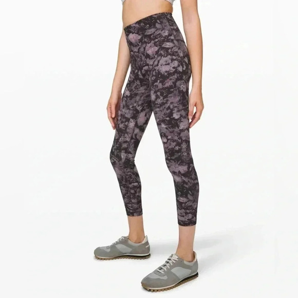 Lululemon Align Pant  II 25 Inch Floral Illusion Ice Grey Multi - Picture 3 of 13
